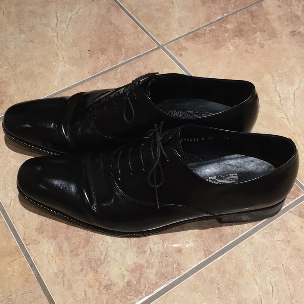 Men’s Ferragamo dress shoes.